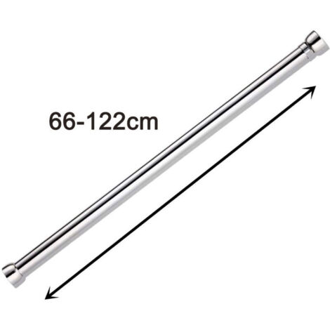 Tringle à vêtements coulissante penderie tringle à vêtements en acier inoxydable, tube de penderie pour armoire, douche, balcon