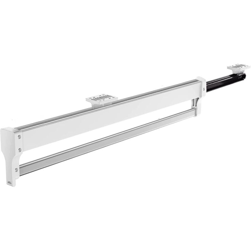 Rqiurpn - Tringle à vêtements Extensible permettant de Sortir Les cintres, Barre télescopique réglable, 40cm, Blanc