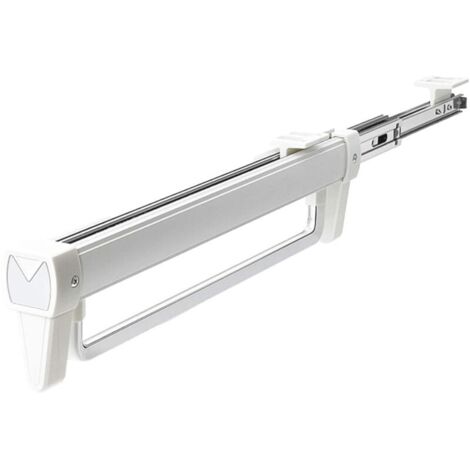 Tringle À Vêtements Extensible pour Placard, Barre Télescopique Réglable Porte Cintre Coulissant Garde-Robe, pour 360+mm les Armoires et les Zones de Rangement (355 mm)