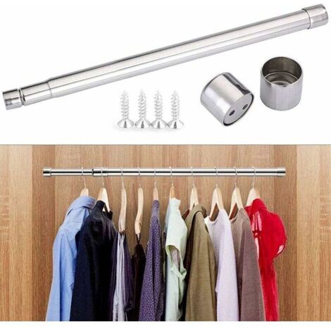 Tringle à vêtements rétractable 57-100cm, tringle de placard extensible, tringle de penderie, tube de penderie télescopique en acier inoxydable, tringle de niche, tringle télescopique pour penderie, p