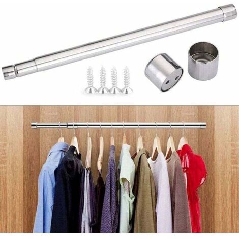Tringle à vêtements rétractable 57-100cm, tringle de placard extensible, tringle de penderie, tube de penderie télescopique en acier inoxydable, tringle de niche, tringle télescopique pour penderie, p