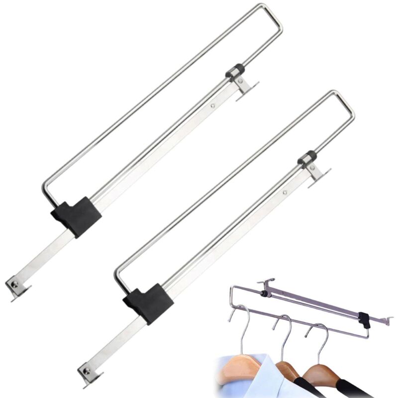 Tringle à Vêtements, Tringle Coulissante Penderie, Tube Télescopique pour Meubles de Stockage, Barre Télescopique Réglable, pour Le Rangement Des