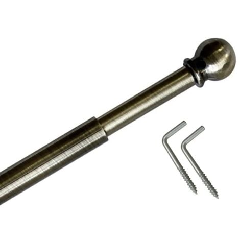 Tringle boule extensible ø8 mm 60-100 cm Coloris - Bronze antique