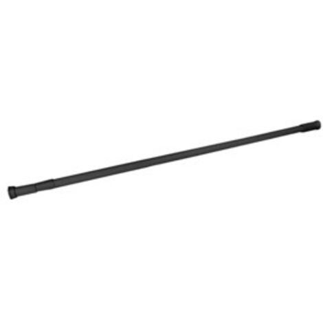 Tringle de douche extensible noire Noir 75 cm