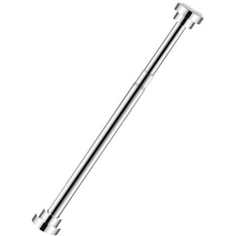 Tringle de Placard Réglable, Tringle de Placard Suspendue en Acier Inoxydable Brillant Poinçon pour Salle de Bain (22 tubes 40 à 55 cm)