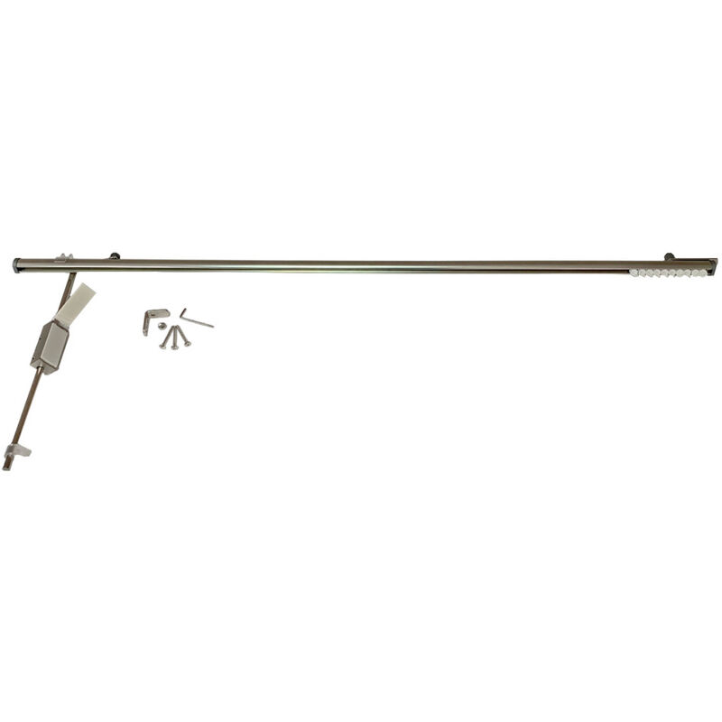 Tringle de porte universelle sans perçage Ø20 nickel mat 100 cm Coloris - Nickel