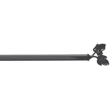 Tringle Déco Extensible "Feuillina" 60-80cm Anthracite