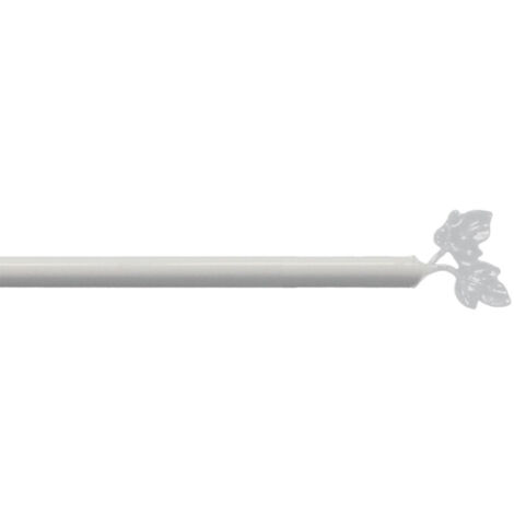Tringle Déco Extensible "Feuillina" 80-110cm Blanc