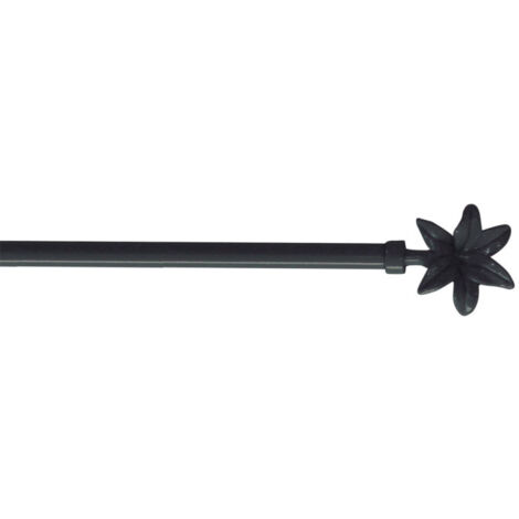 Tringle Déco Extensible "Fleurella" 40-60cm Anthracite