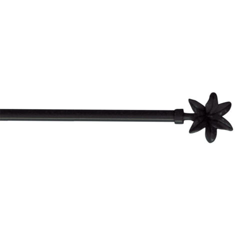 Tringle Déco Extensible "Fleurella" 40-60cm Noir