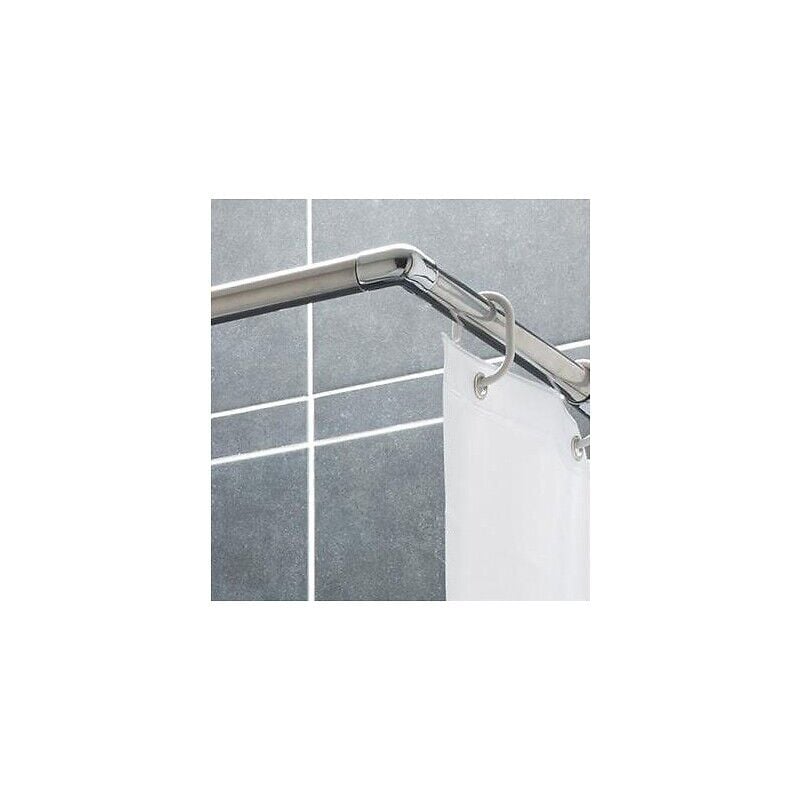 Tringle dia. 25mm pour rideau de douche d'angle ajustable 120/220 cm inox - PRESTO