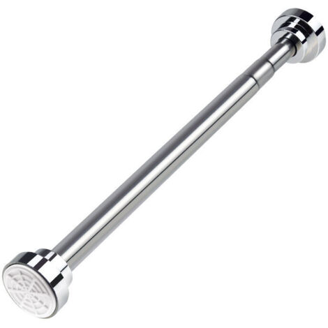 Tringle Extensible de 40 à 55 cm pour Rideau de Douche, Ensemble de Tringles Télescopiques sans Perçage en Acier Inoxydable pour Salle de Bain, Placard, Armoire, Porte, Cuisine