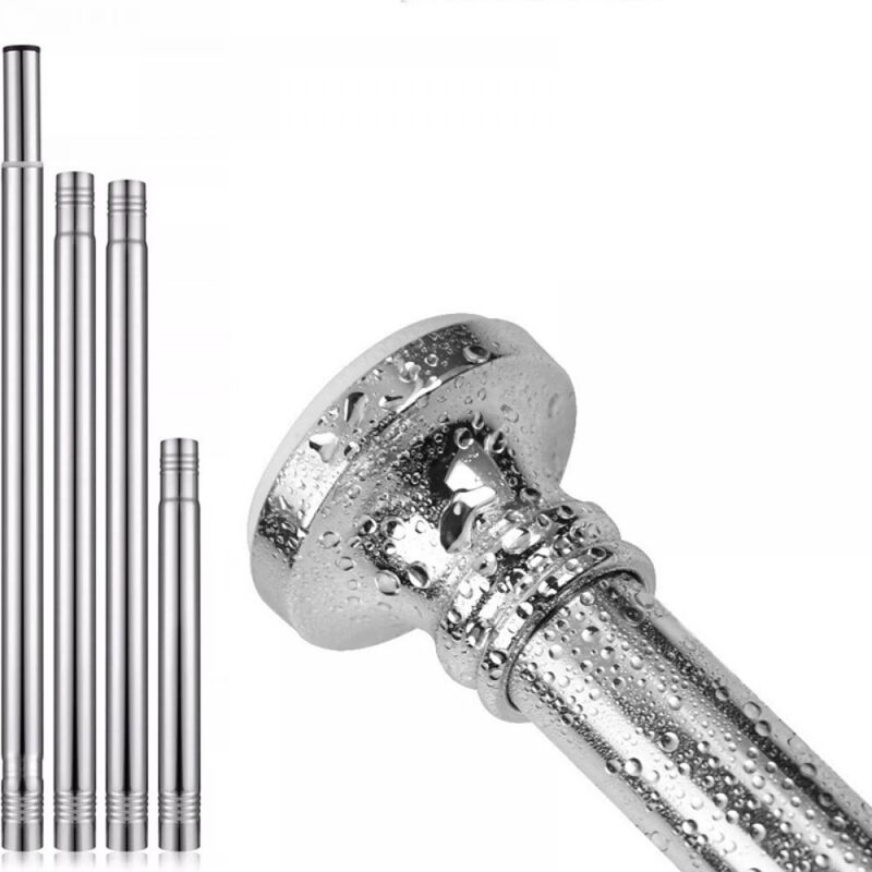 Longziming - Tringles à rideaux rétractables,Tringle Extensible de 60 à 238 cm pour Rideau de Douche,Ensemble de Tringles Télescopiques sans Perçage