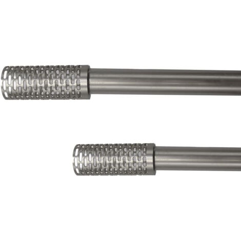 Tringle, Kit tringle et supports, Contemporain, Gris , Extensible 1m20 à 2m10
