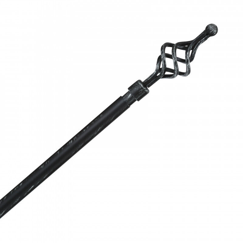Tringle en métal réglable 120 à 210 cm - d 1,9 cm - Embout Spirale - Noir - Livraison gratuite