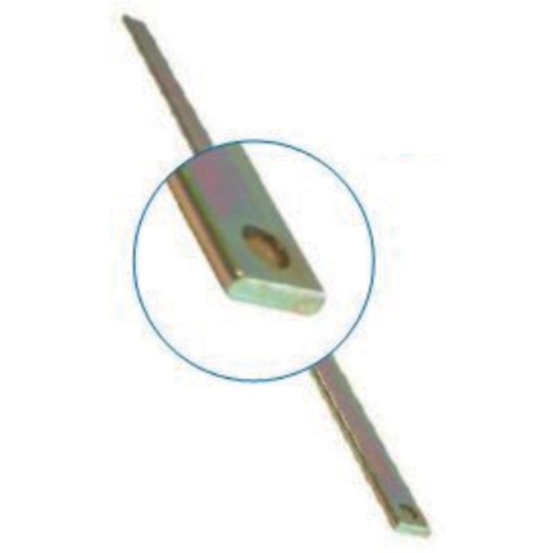 Tringle plate de crémone 16 x 4 mm longueur 130 cm coloris zingué blanc Torbel