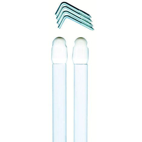 Tringle Pour Vitrage Plate Blanc 30x45   X2 - Ardec