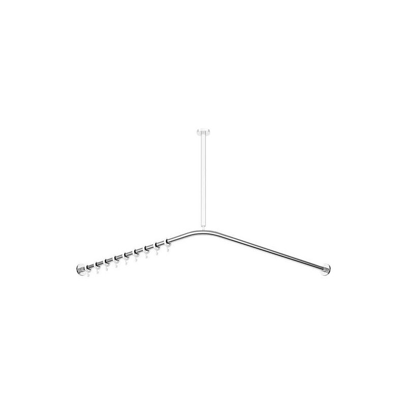 Hewi - Barre de rideau de douche System 900, 1487x1487mm, chromée