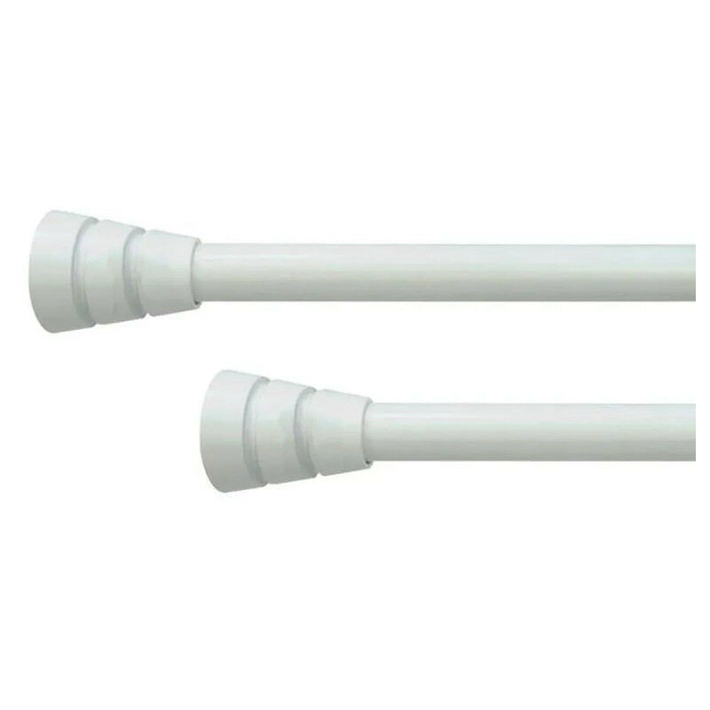 Store Menuiserie - Tringle à rideau, Sans perçage, Pression, Extensible 57 à 90 cm, Blanc, Diamètre 20 mm