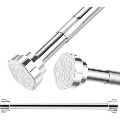 Tringle télescopique pour rideaux sans perçage – Acier inoxydable, réglable de 40 à 55 cm, idéale pour armoire ou cabine de douche