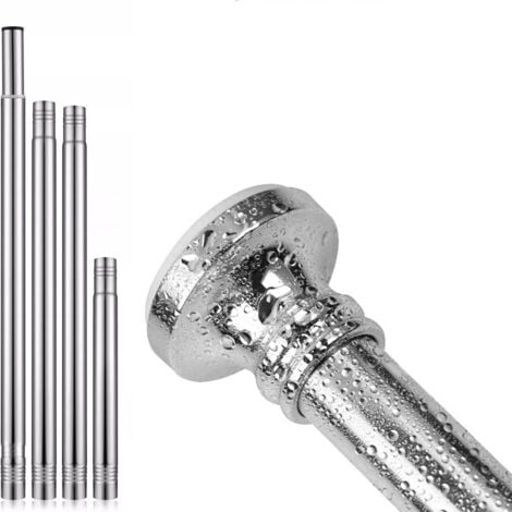 Tringles à rideaux rétractables,Tringle Extensible de 60 à 238 cm pour Rideau de Douche,Ensemble de Tringles Télescopiques sans Perçage en Acier Inoxydable pour Salle de Bain,Placard,Armoire,Porte