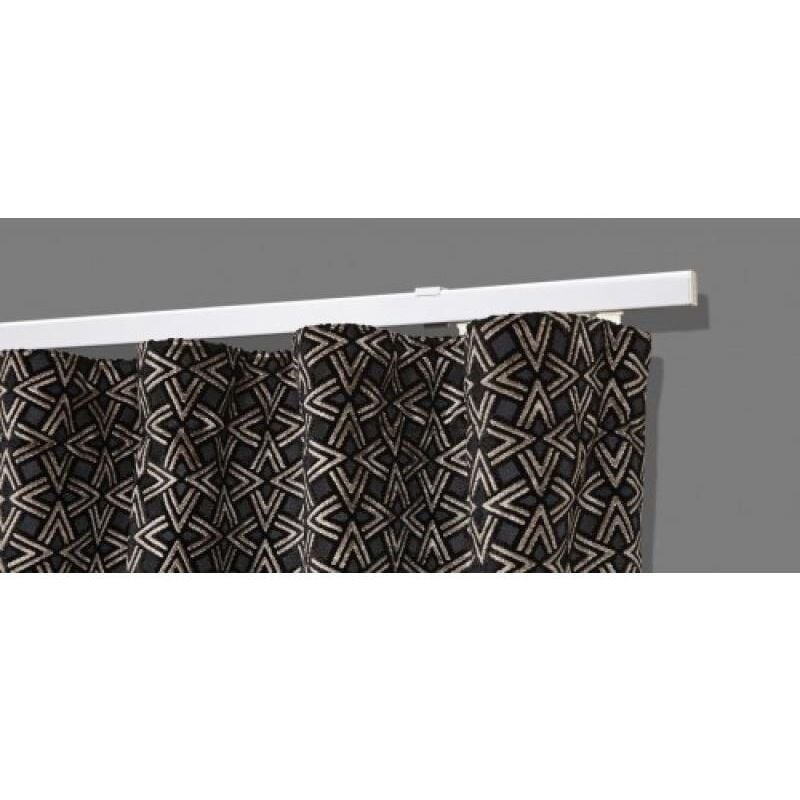 Boulet - Tringles chemin de fer montées duralac - Aluminium - 1 rideau - Longueur 3,50 m - finition blanc