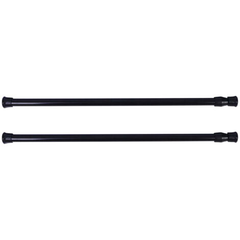 Tringles de Douche Extensibles Noires 40 à 70 cm, Lot de 2 pour Salle de Bain et Rideau