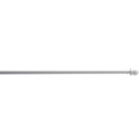 TRINGLES Rondes pour VITRAGE Metal  Ø07  1 Tringle Ronde 70-110CM  Blanc