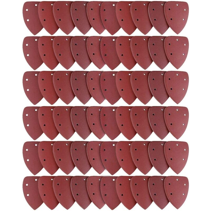 

Triángulos de lijado, paquete de 100 hojas de lijado, papel de lija 40/60/80/100/120/180/240/320/400/800 para lijar, pulir, ideal para lijadoras