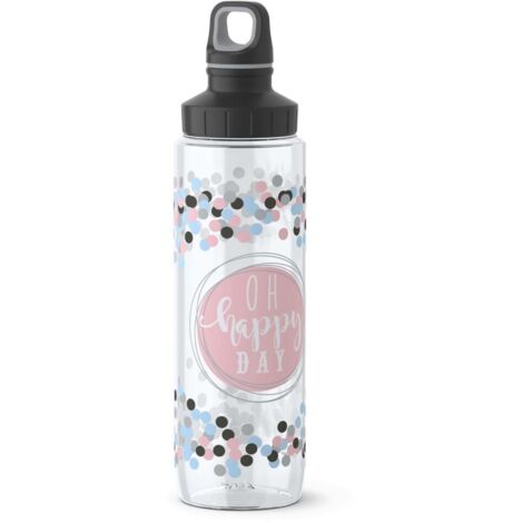 Trinkflasche Tritan ScrHappy Day 0,7l transparent
