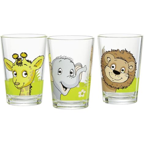 Trinkglas "Dschungeltiere" 3er Pack