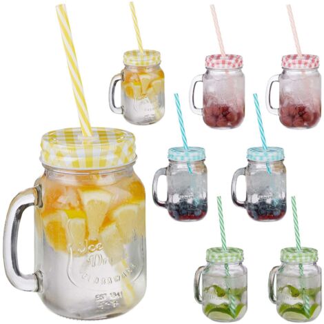 Trinkglaser mit strohhalmen - 8er set