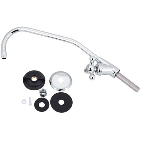 Trinkwasser-Küchenarmatur, Edelstahl-Küchenarmatur, 360° schwenkbar, Umkehrosmose-Wasserhahn mit 4 Wasserhahnadaptern, bleifrei, gebürstetes Silber