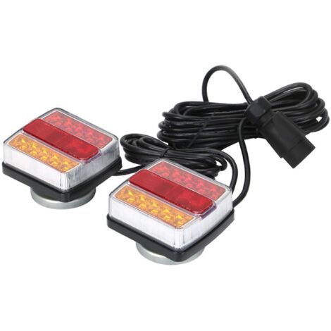 Trintion 12V Magnetic Trailer Rear Light 10.3  9.3  6.8cm Board Lamps 7.5 Metre Cable Left And Right Side LED Trailer Lights