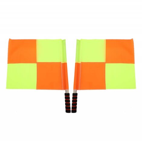 Trintion 2PCS Linesman Flags Referee Flag Premier Football Training Border Flag Set Referee Flag for Sports Games Football