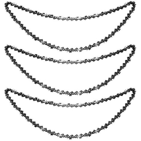 Trintion 3 Stück Sägekette 18" 45cm 72TG 0.325" 1,5mm Ersatzkette für Gartensägen Ersetzen einer Kettensägenkette