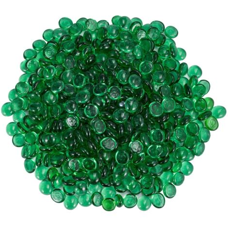 Trintion 400Pcs(About 1800g) Decorative Glass Pebbles, 17-20MM Decorative Stones Granulates, Glass Beads for Craft, Home Décor, Vase Filler, Weddings, and Party Decorations