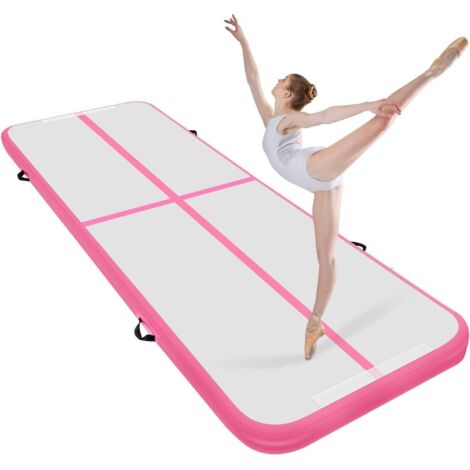 Trintion Air Inflatable Track, 10 Fuß aufblasbare Gymnastikmatte, Air Tumbling Track, Fitnessmatte für Gymnastik, Yoga, Kickboxen, Hip-Hop-Training und mehr