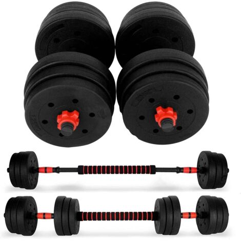 Trintion Dumbbell Set, 2-in-1 Adjustable Dumbbell & Barbell, Standing & Hanging, Fitness Strength Training for Home, Men & Women (15 Kg)