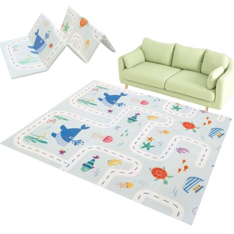 Trintion Faltbare Baby-Spielmatte  Extra große, wasserdichte Krabbelmatte aus Schaumstoff, weiche und tragbare Bodenspielmatte für Säuglinge und Kleinkinder  leicht zu reini (B - 180 x 200 cm)