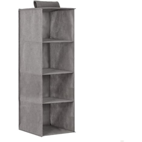 Trintion Hanging Wardrobe Organiser 27  27  80cm Wardrobe Organiser Hanging Storage With 4 Tiers Wardrobe Closet Organiser