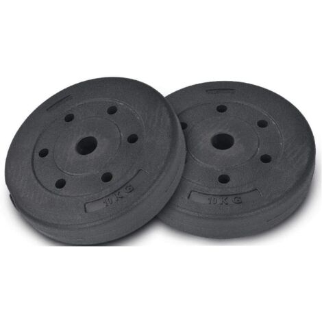 Trintion Hantelscheiben Gusseisen für Heim- & Studio-Krafttraining  1" Loch, Gewicht wählbar 5kg, 10kg oder 15kg, ideal für Bankdrücken, Kniebeugen, Kreuzheben, Hantelübungen (10kg2)