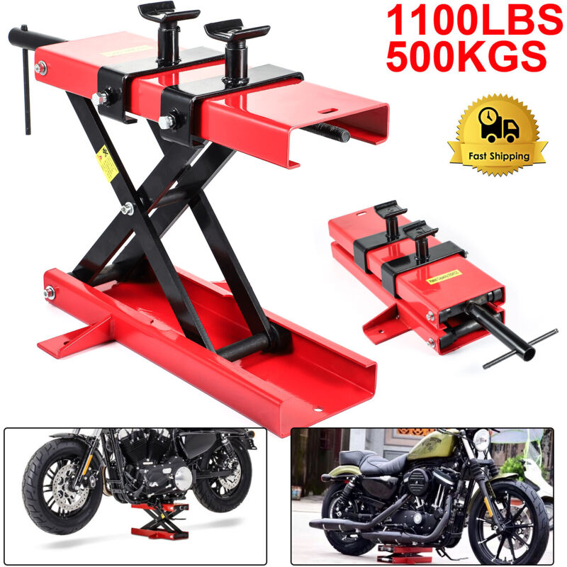 Trintion Heavy Duty 500kg Motorcycle Motor Bike Stand Scissor Lift Jack Workshop