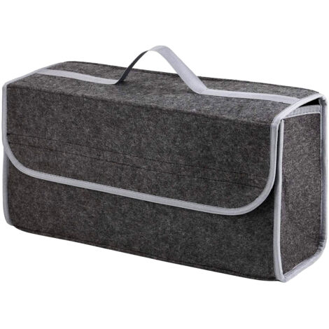 Trintion Kofferraumtasche Nadelfilz Kofferraum Organizer Toolbag, Auto Tasche, Organizer Auto, Zubehör 50 x 16 x 23cm Grau