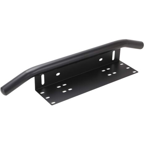 Trintion License Plate Mounting Bracket LED Light Bar Front Holder Universal License Plate Mounting Bracket Front Bar Bumper for Off Road Light Bar(Black)