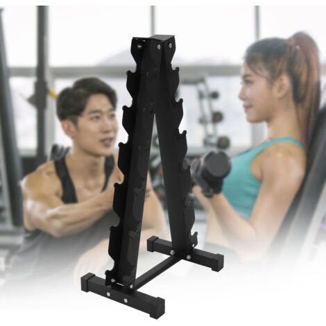 Trintion Professioneller Kurzhantelständer aus Karbonstahl 6-Tier Hantelhalterung mit 300kg Belastbarkeit Hantelablage für Gewichtsscheiben und Hanteln - Robuste Hantelhalterung für das Fitnessstudio