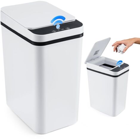 Trintion Smart Touchless Bathroom Bin 10L – Automatic Motion Sensor Trash Can with Lid, Waterproof Slim Waste Bin for Kitchen, Toilet, Office & Bedroom, Home & Kitchen Accessories