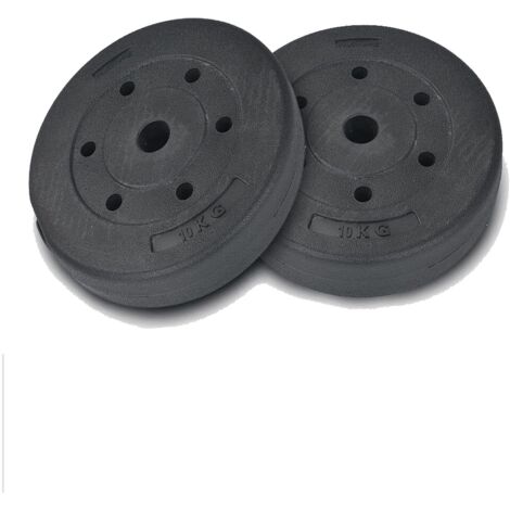 Trintion Standard Weight Plates Set 10kg x 2 Dumbbell Lifting Training Plates for Home Gym Increase Muscle Endurance Fitness Exercise Equipment