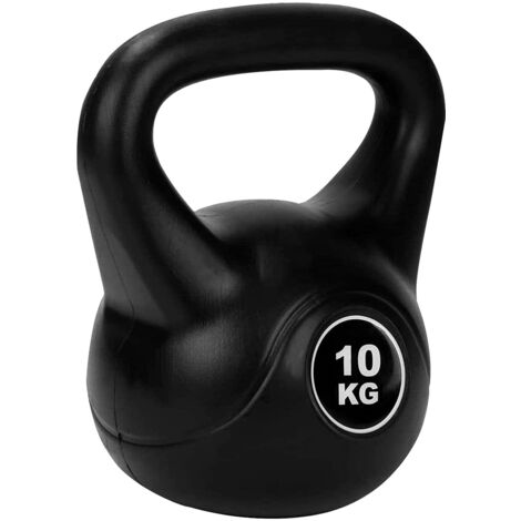 Trintion Vinyl Kettlebell 10kg Hand Weight Gym Kettle Bells Cardio Strength Training Exercise Equipment for Home Use Fitness Workout