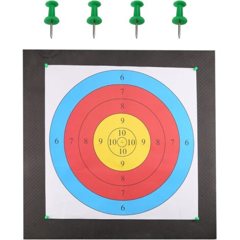 Trintion Zielscheibe, 50 x 50 cm, professionelle Schaumstoff-Zielscheibe, Dart-Set, Eva-Schaum, hochdichte Pfeile (2 Papierflächen, 4 Stifte)